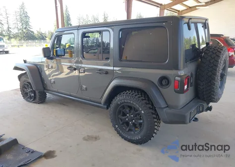 2021 Jeep Wrangler Unlimited Willys 4X4 из США, поврежденный, VIN 1C4HJXDG6MW549236